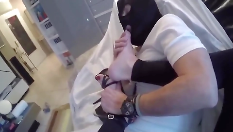 Hot shemale 18+ loves bondage like no one has her before