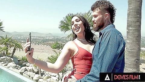 Big dick fucks a brunette in anal sex in stockings