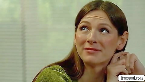 Busty tranny gets fucked hard in her pussy and anal