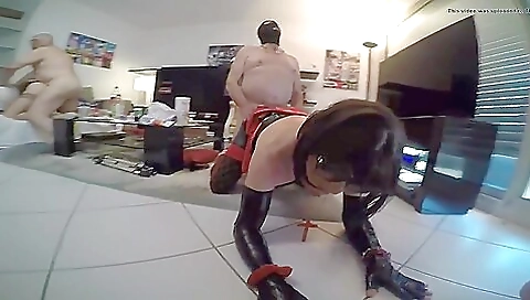 Mature brunette slut is anal with her man and her ass