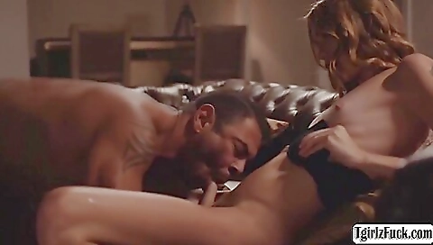 Blonde has big boobs and deep throat in this video