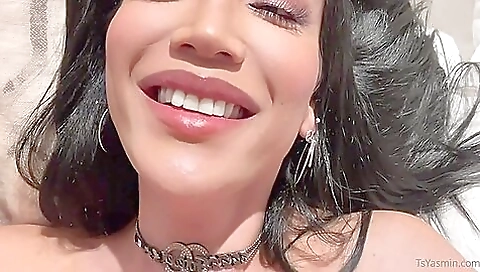 Blonde shemale fucks a guy deep inside her anal hole