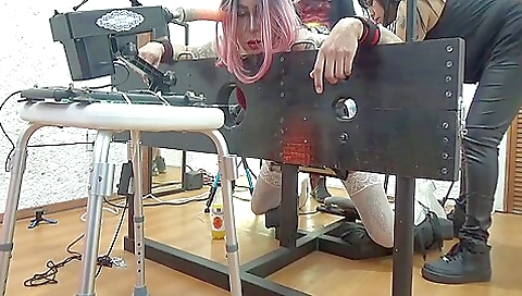 A naughty teen with a small dick gets fucked in the doggy position