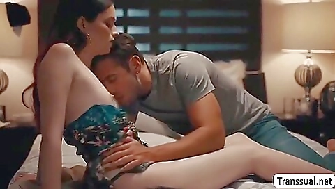 Sexy brunette teen steps into a fantasy relationship