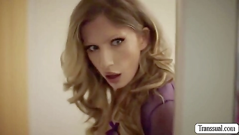 Lusty blonde slut with big tits gets penetrated in her anal hole