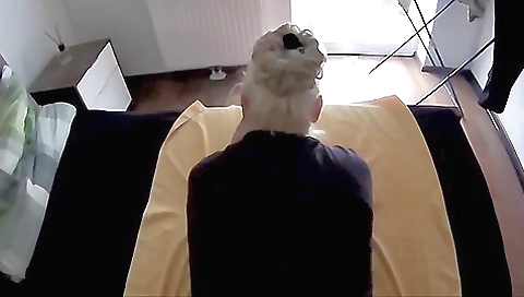 Bareback anal sex with mature shemale and young guy