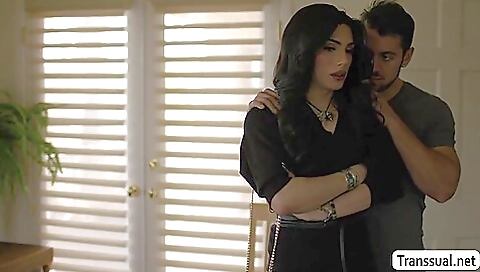 Trans slut gets anal fucked by her ex in the bedroom