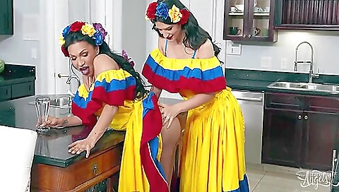 Brunette with big tits takes a huge cock into her ass