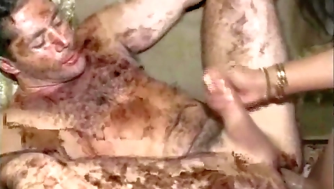 Amateur shemale fucked hard with a guy in a gangbang