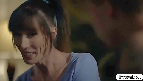 Brunette milf with tattoo on her face gets her ass penetrated