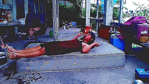 Asian ladyboy enjoys her outdoor time with her lover